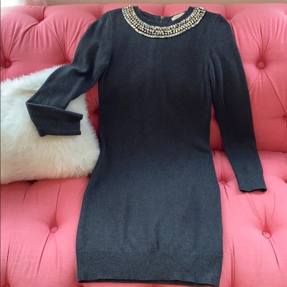 Michael Kors embellished sweater dress
